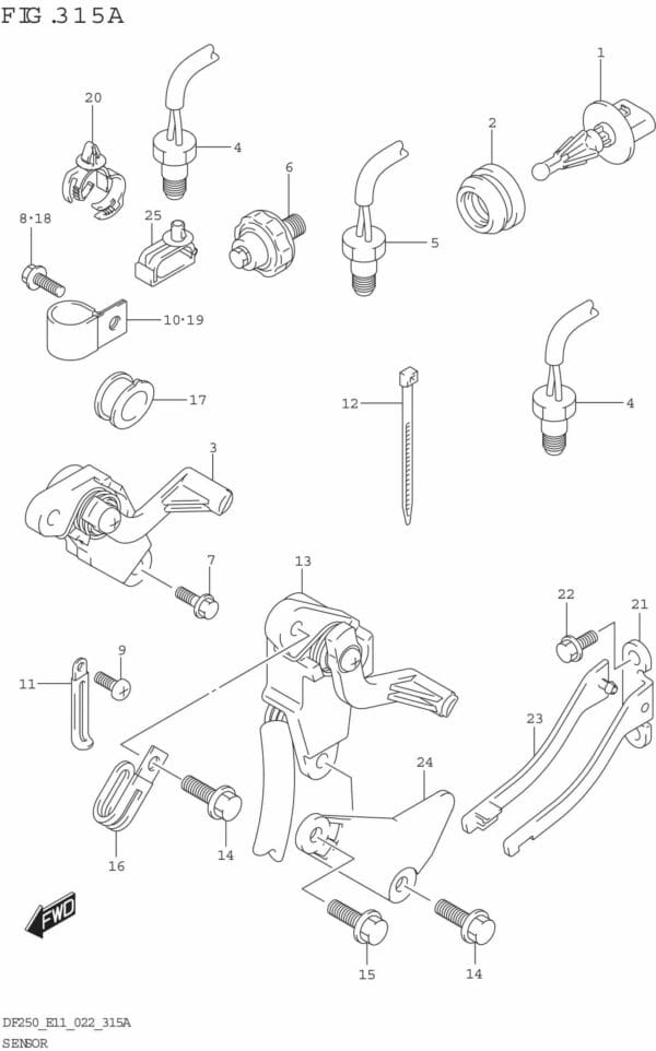 DF200/225/250-240001 Sensor