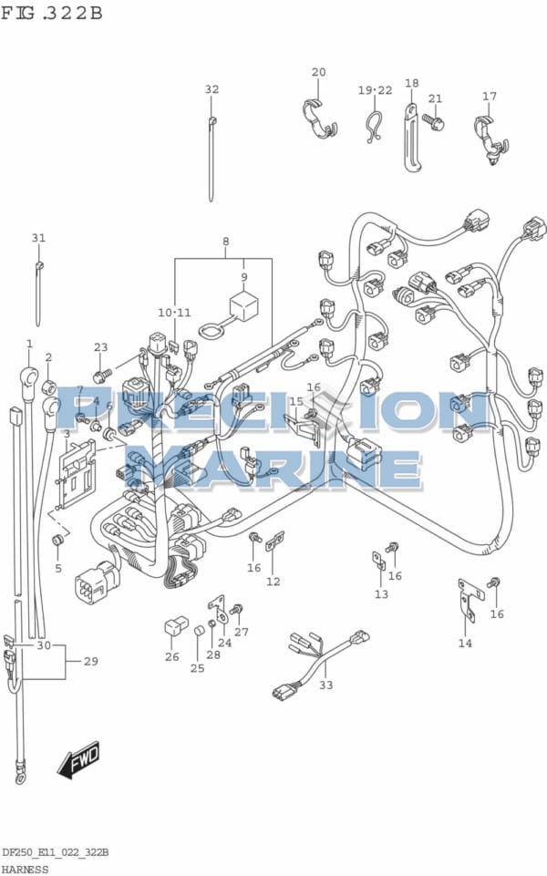 DF200/225/250-240001 Harness (DF225T DF225Z)