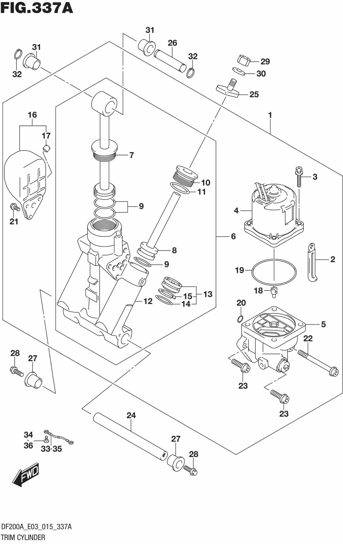 Trim Cylinder Precision Marine