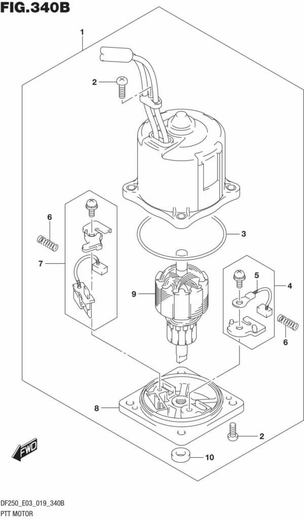 DF225T,Z,250T,Z,ST-910001 PTT Motor TRANSOM(X,XX)