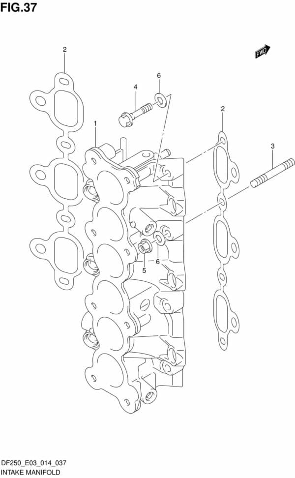 DF200/225/250-410001 Intake Manifold