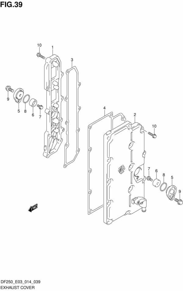 DF200/225/250-410001 Exhaust Cover