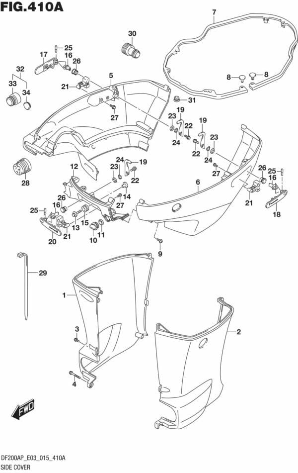 DF200AP-510001 Side Cover