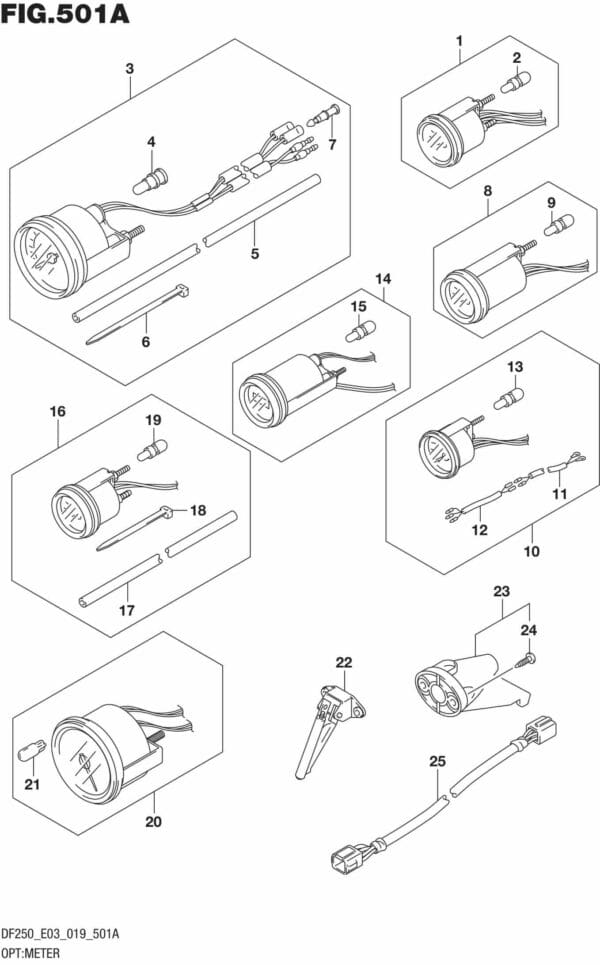 DF225T,Z,250T,Z,ST-910001 OPT: Meter