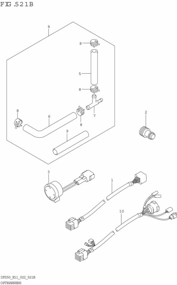 DF200/225/250-240001 OPT: Harness (022)