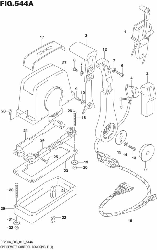 DF200AT,AZ-510001 OPT: Remote Control Assy Single (1)