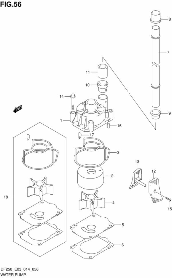 DF200/225/250-410001 Water Pump (DF225T E03)