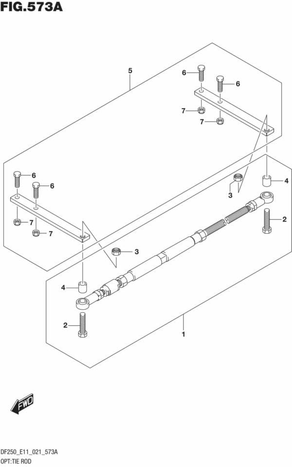 DF200/225/250-140001 OPT: Tie Rod