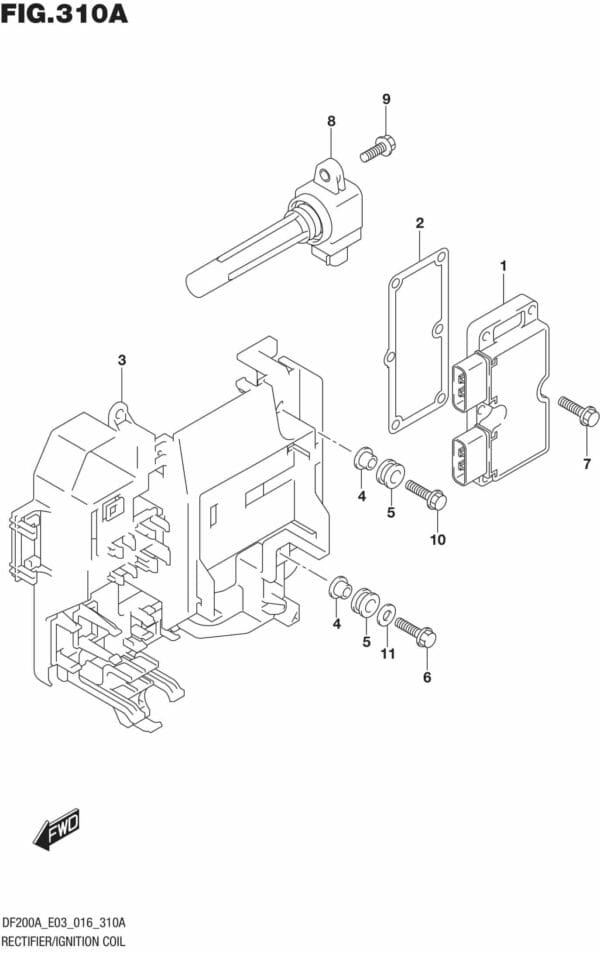 DF200AT,AZ-610001 Rectifier/Ignition Coil