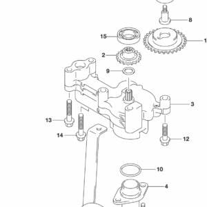 DF200T,Z,225T,Z,250T,Z,ST-610001 Oil Pump