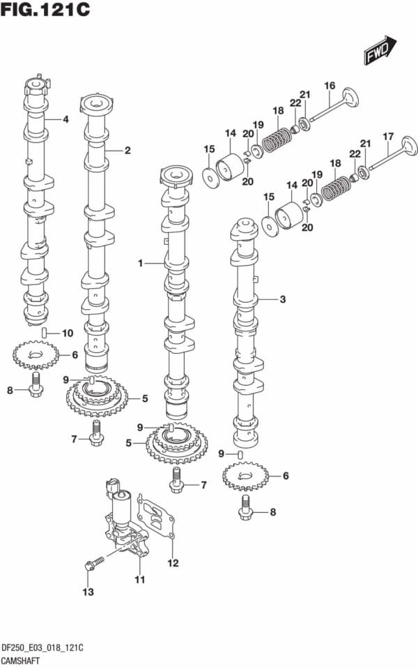 Camshaft (DF250T)(DF250Z)