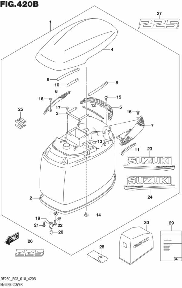 Engine Cover (DF225T)(DF225Z)