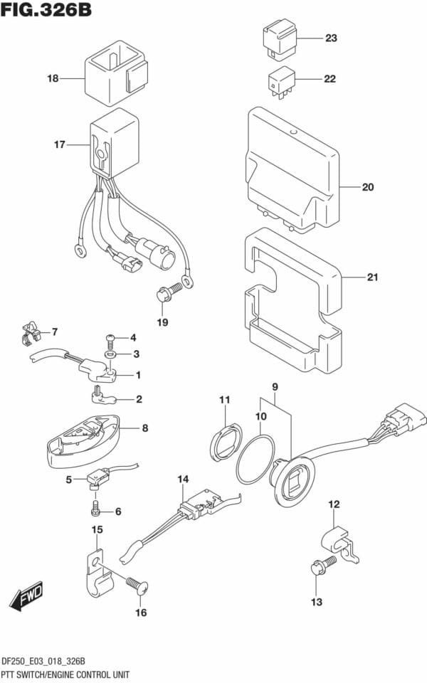 PTT Switch/Engine Control Unit (DF200Z)