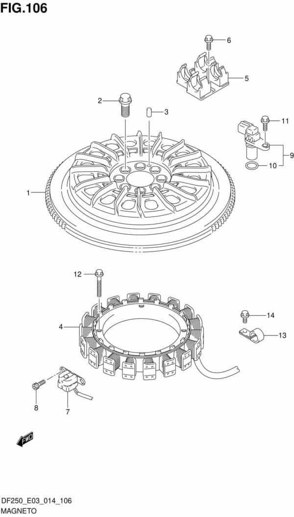 DF200/225/250-410001 Magneto (DF200T E03)