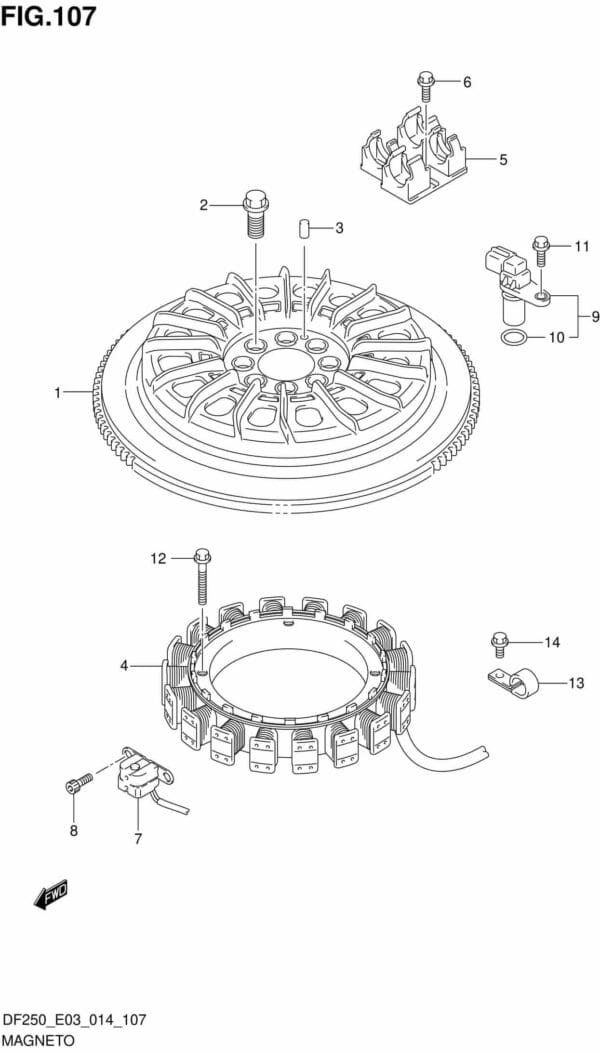 DF200/225/250-410001 Magneto (DF200Z E03)