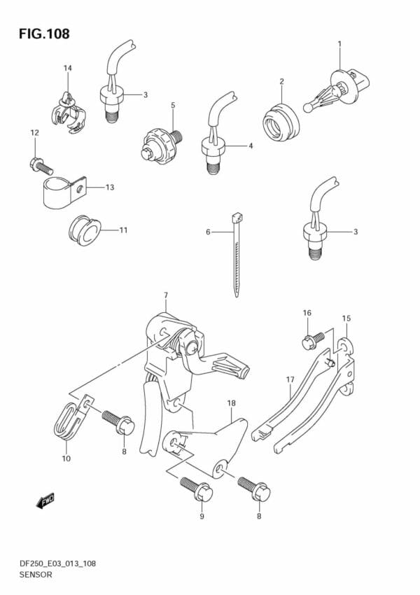 DF200/225/250 310001 Sensor (DF250ST)