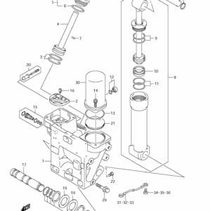 DF200/225/250 210001 Trim Cylinder TRANSOM(X) (DF200T E3)