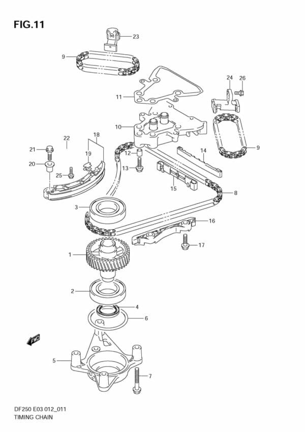 DF200/225/250 210001 Timing Chain (DF250ST E3)