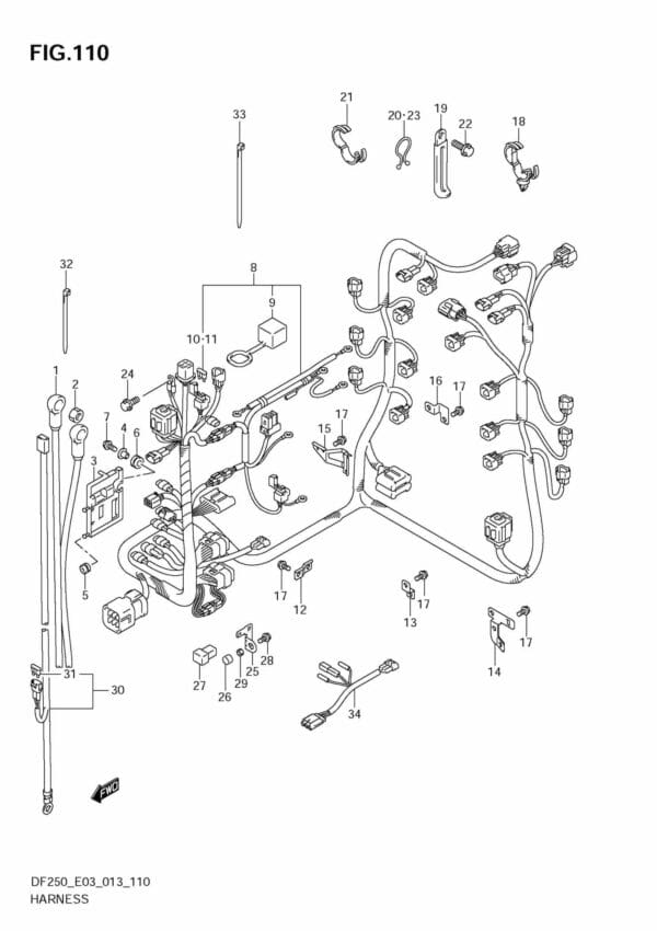 DF200/225/250 310001 Harness (DF200Z)