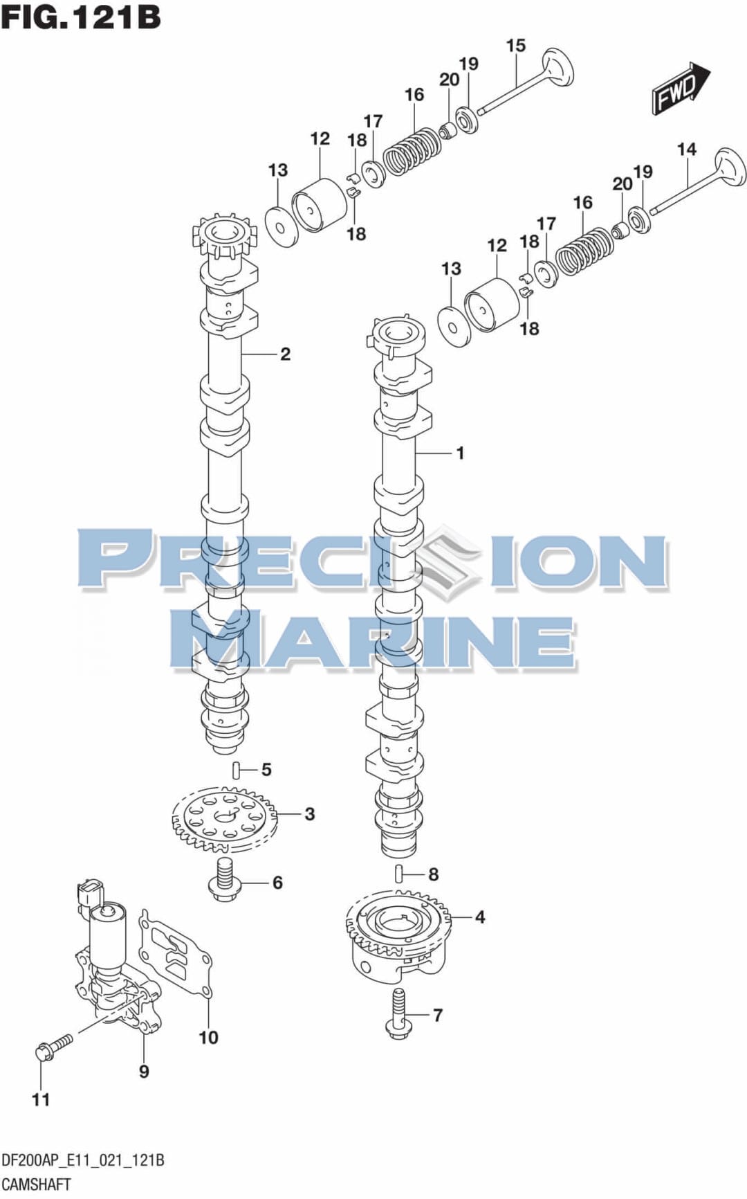 Camshaft (DF175AP) Precision Marine