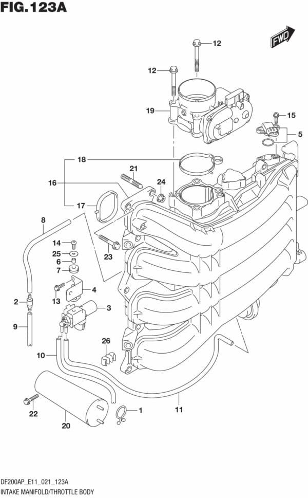 DF150AP,175AP,200AP-140001 Intake Manifold/Throttle Body