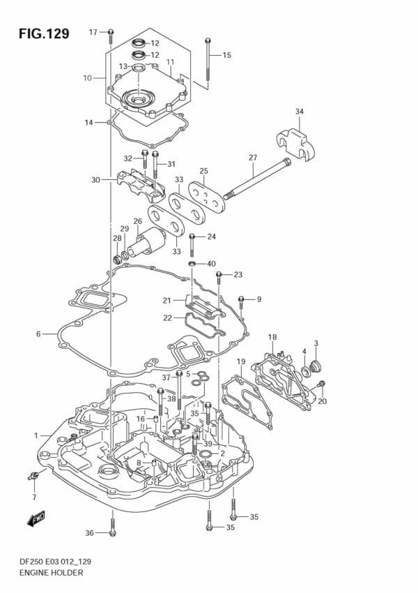DF200/225/250 210001 Engine Holder (DF250T E3)