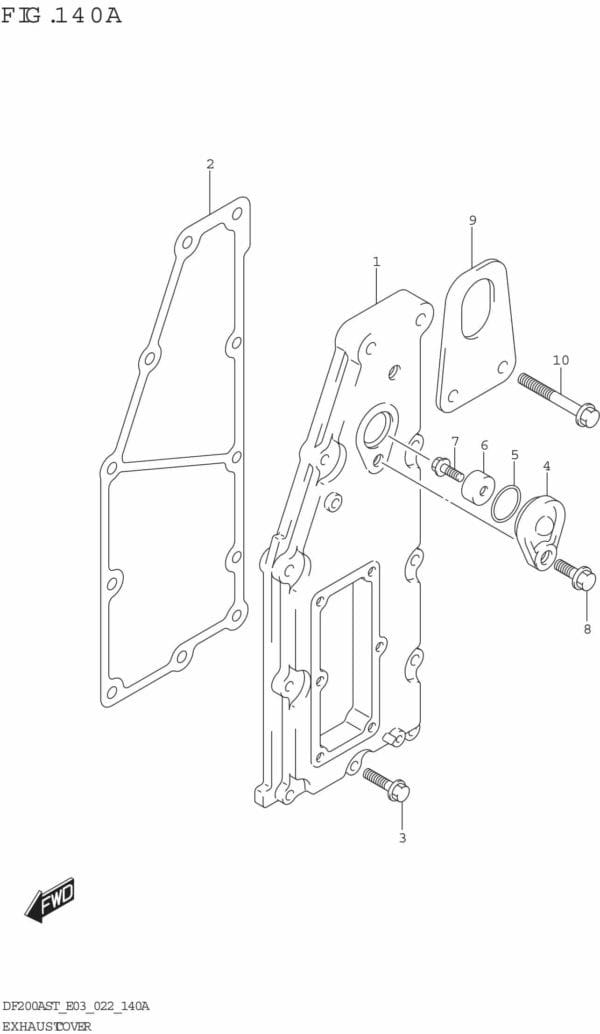 DF150AST,200AST-240001 Exhaust Cover