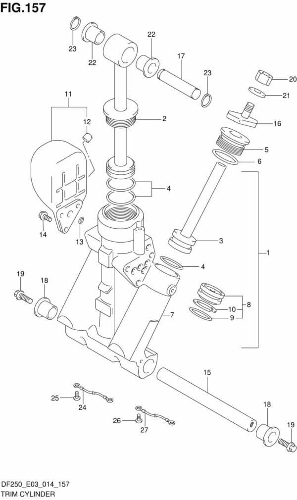 DF200/225/250-410001 Trim Cylinder TRANSOM(L) (DF200T E03)