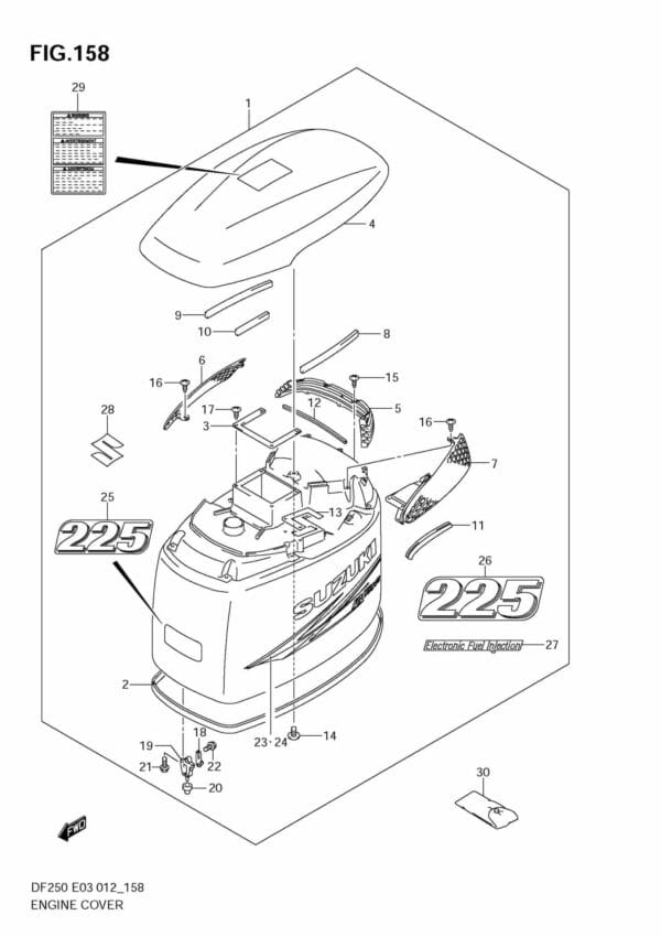 DF200/225/250 210001 Engine Cover (DF225Z E3)