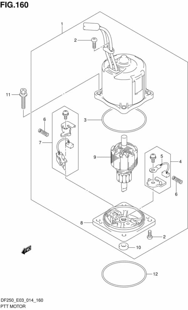 DF200/225/250-410001 PTT Motor TRANSOM(X) (DF200Z E03)