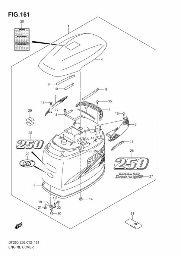 DF200/225/250 210001 Engine Cover (DF250ST E3)