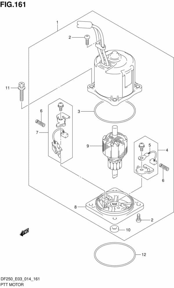 DF200/225/250-410001 PTT Motor TRANSOM(X,XX) (DF225T E03)