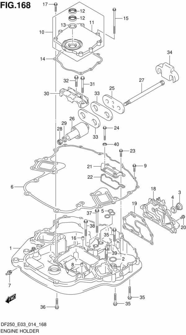 DF200/225/250-410001 Engine Holder (DF200Z E03)