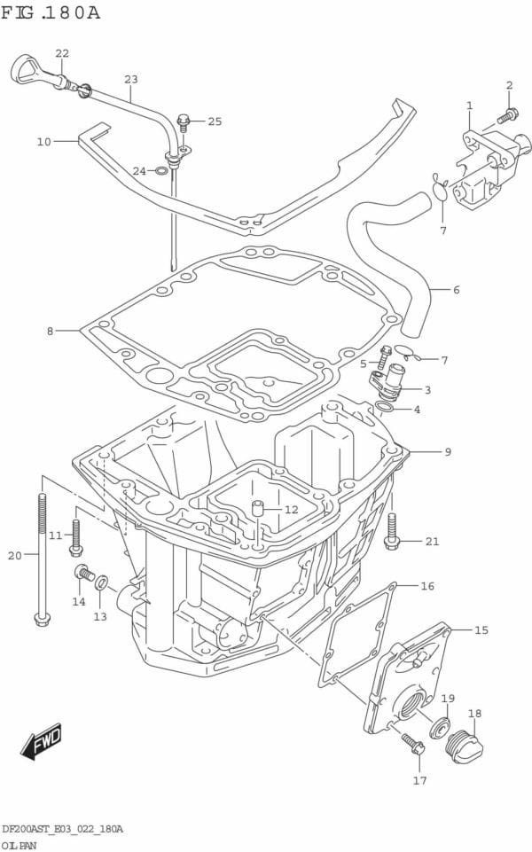 DF150AST,200AST-240001 Oil Pan