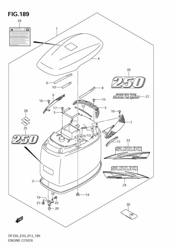 DF200/225/250 310001 Engine Cover (DF250T)