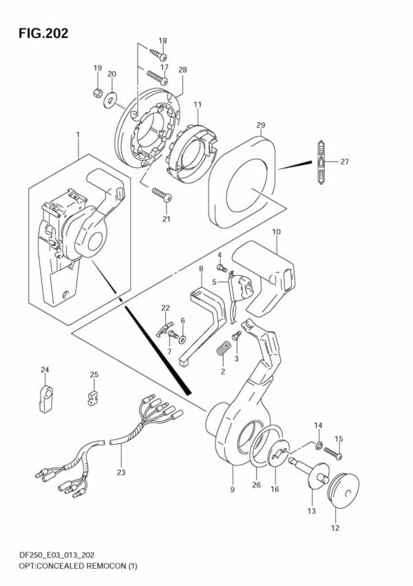 DF200/225/250 310001 OPT: Concealed Remocon (1)