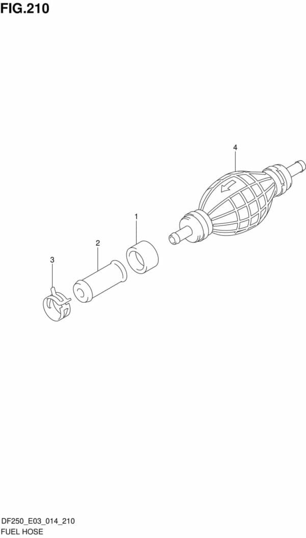 DF200/225/250-410001 Fuel Hose