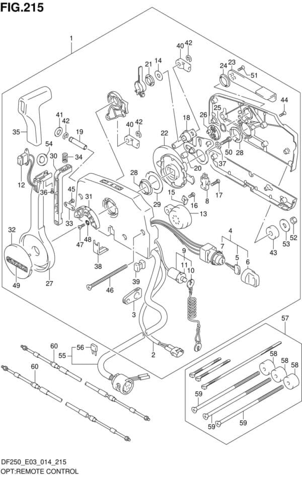 DF200/225/250-410001 OPT: Remote Control