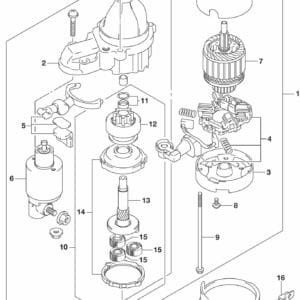 DF150AP,175AP,200AP-810001 Starting Motor