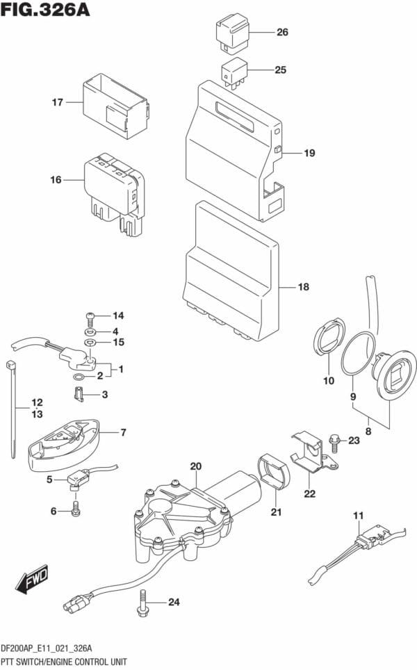 DF150AP,175AP,200AP-140001 PTT Switch/Engine Control Unit