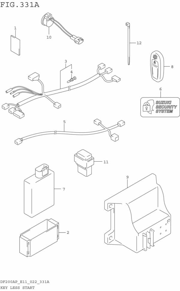 DF150AP,175AP,200AP-240001 Key Less Start (020:(E01,E03),021:E11)