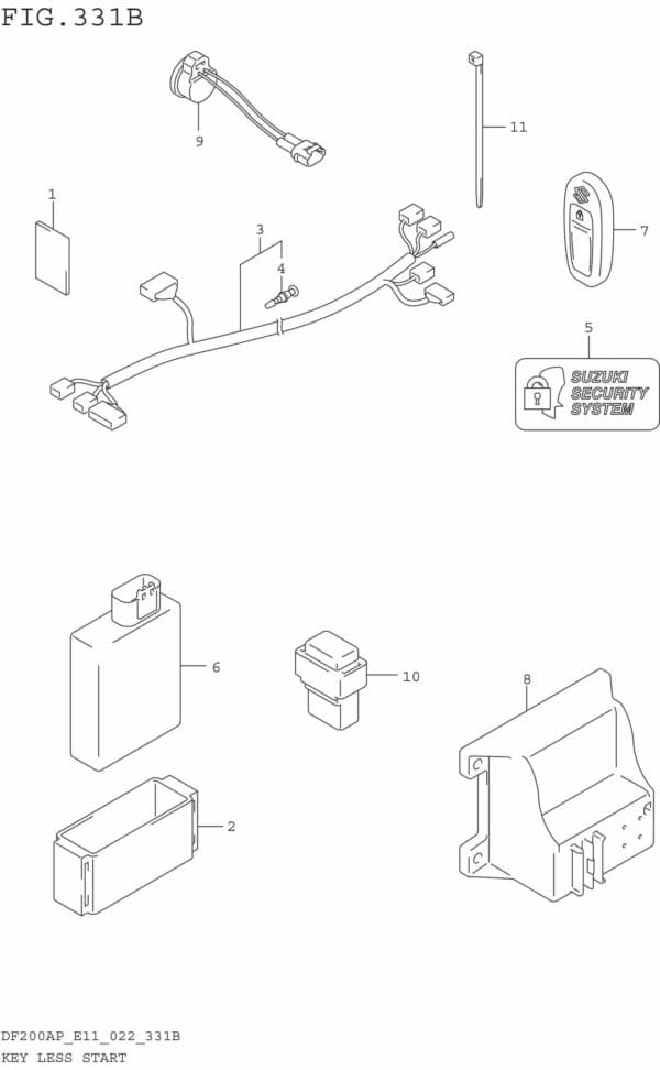 DF150AP,175AP,200AP-240001 Key Less Start (022:E11)