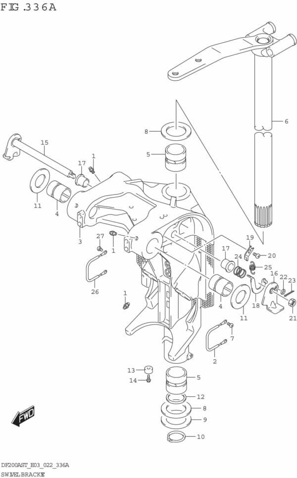 DF150AST,200AST-240001 Swivel Bracket