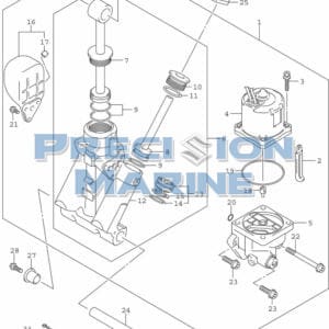 DF150AP,175AP,200AP-240001 Trim Cylinder