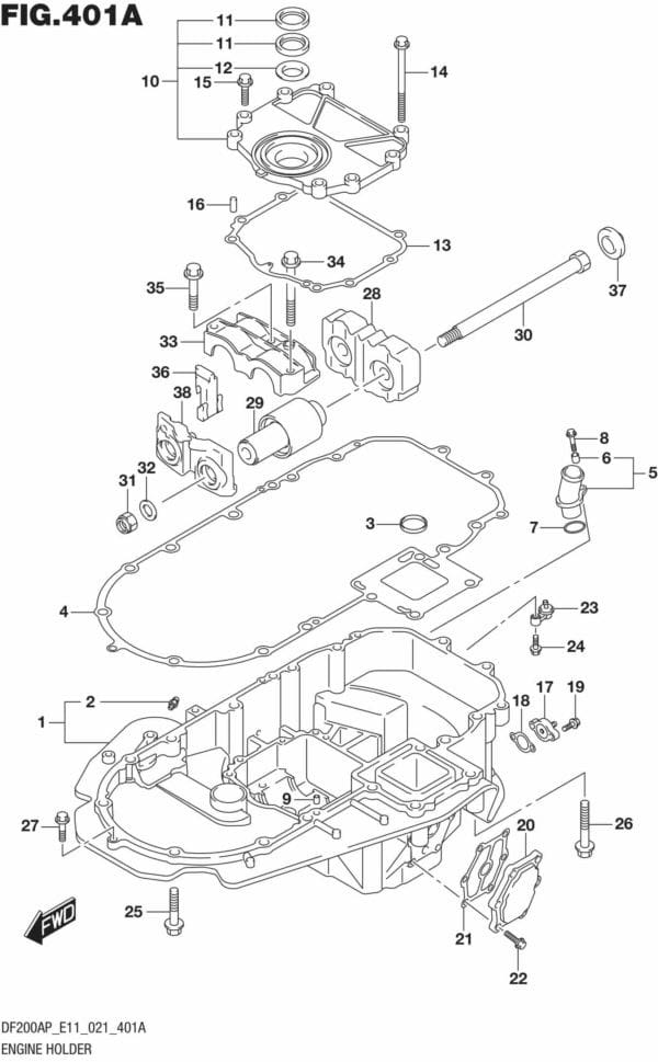DF150AP,175AP,200AP-140001 Engine Holder