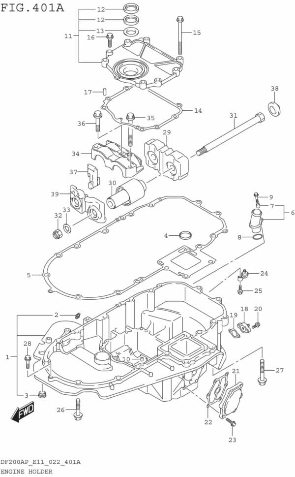 DF150AP,175AP,200AP-240001 Engine Holder