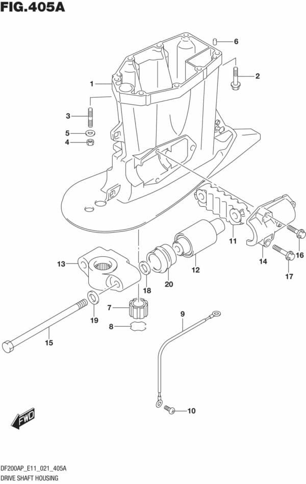 DF150AP,175AP,200AP-140001 Drive Shaft Housing