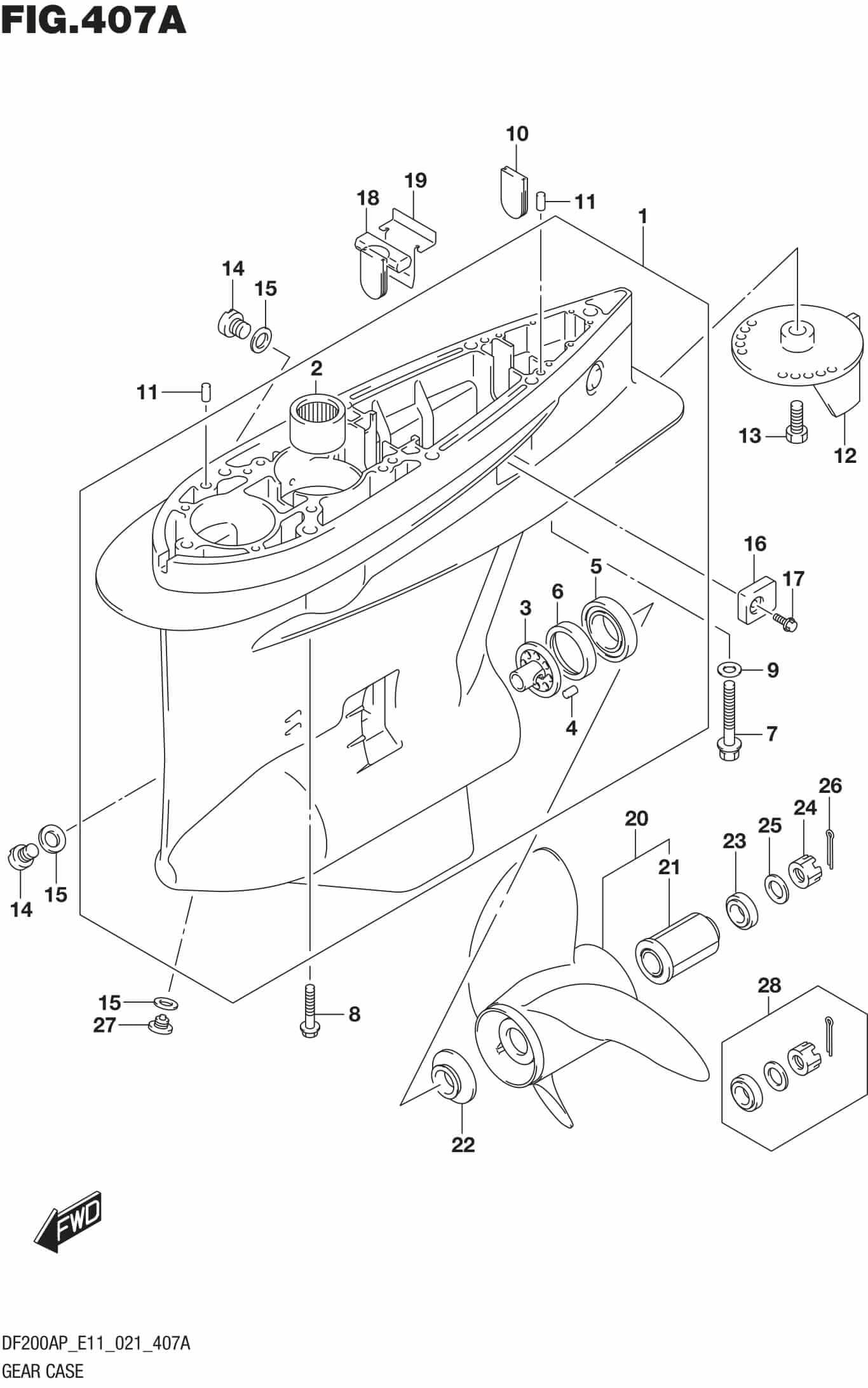 Gear Case Precision Marine