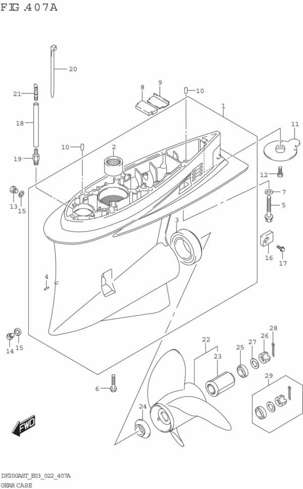 DF150AST,200AST-240001 Gear Case