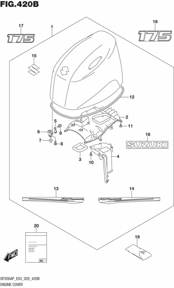 DF150AP,175AP,200AP-040001 Engine Cover (DF175AP)